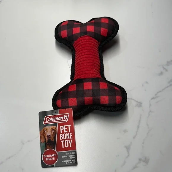 Coleman Checkered Red and Black Dog Toy - Picture 2 of 5